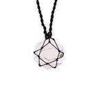 White Howlite Laced Gemstone Hexagon Pendant