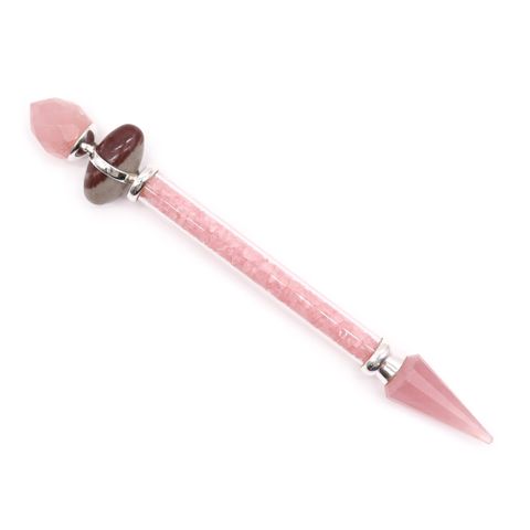 Rose Quartz Shiva Lingam Magic Wand | Love & Heart Healing | 19.5cm