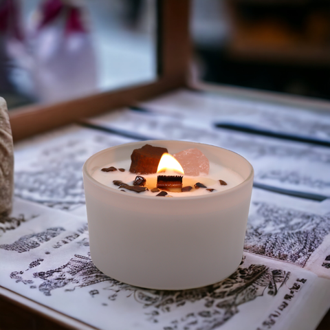 Sacral Chakra Crystal Candle