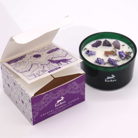Amethyst Moon Hop Hare Tarot Card Magic Flower Candle