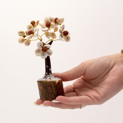 Gomati Chakra Circle Stone Tree with Rudraksha - (45 stones)