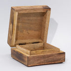 Mushroom Design Maroon Big Square Box