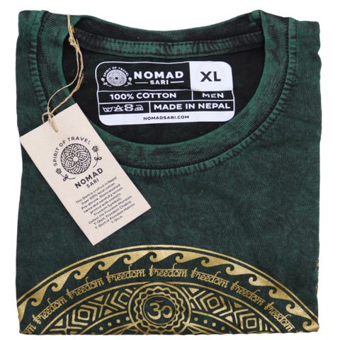 Stone Washed T-Shirt - Chakra - Green XLarge