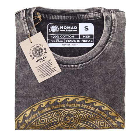 Chakra Stone Washed T-Shirt - Dark Grey - Small