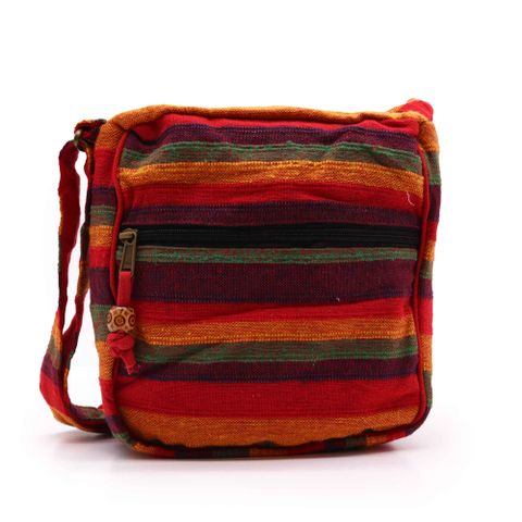 Nepal Sling Bag with Adjustable Strap Sunset Reds