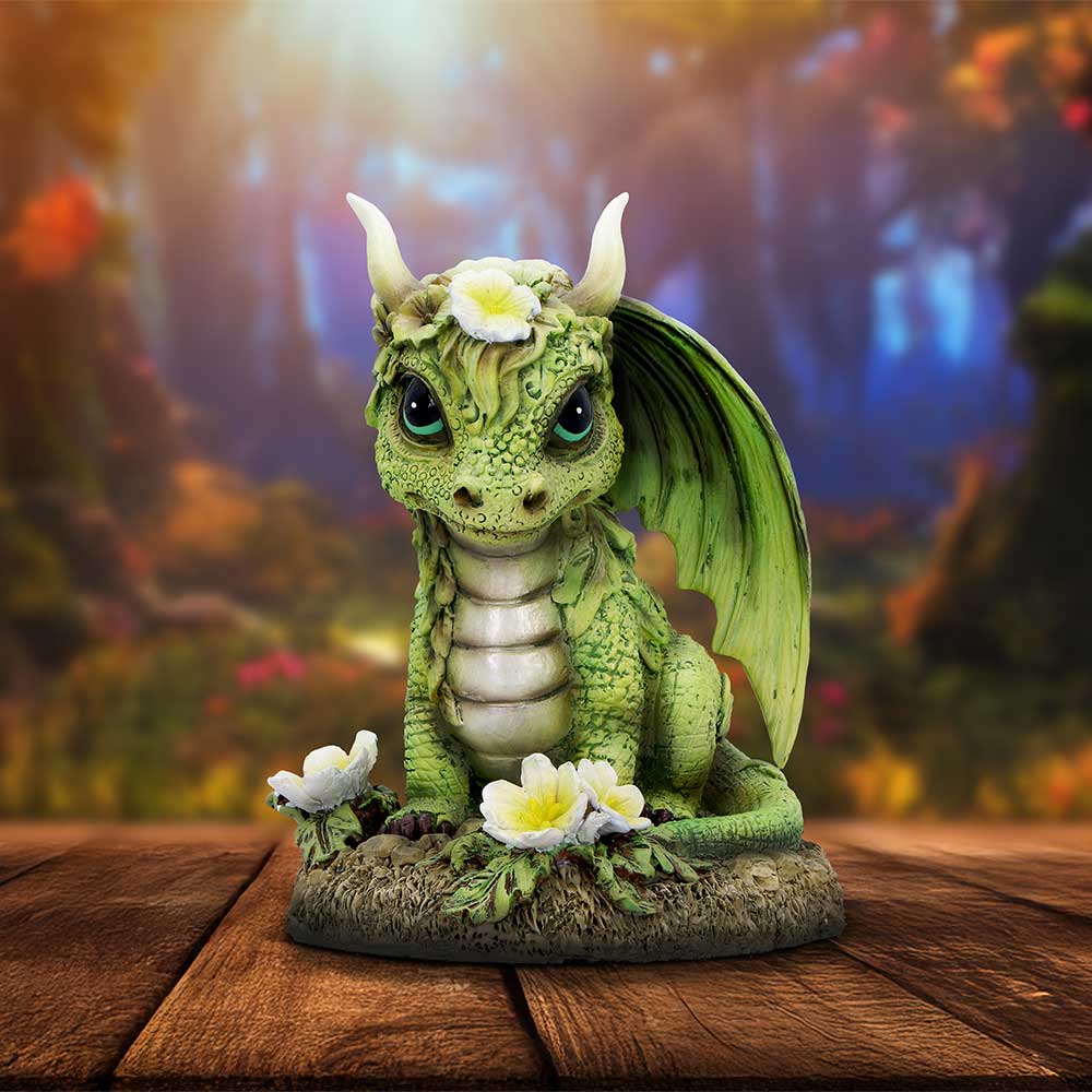 Freesia Flower Dragon Figurine | 11.5cm