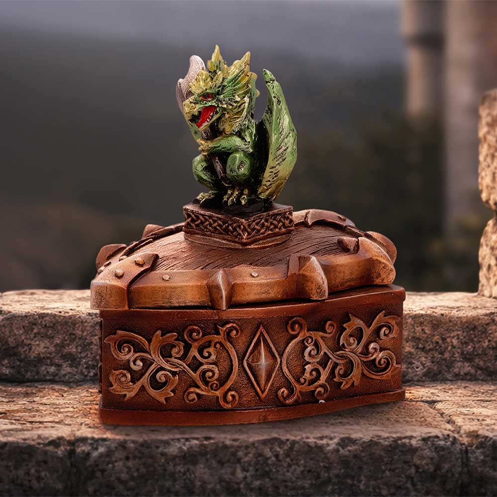Hoard Defender Green Dragon Trinket Box