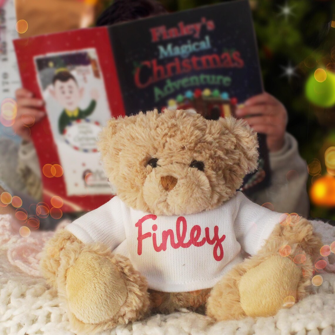 Magical Christmas Adventure Book & Teddy Bear | Personalised