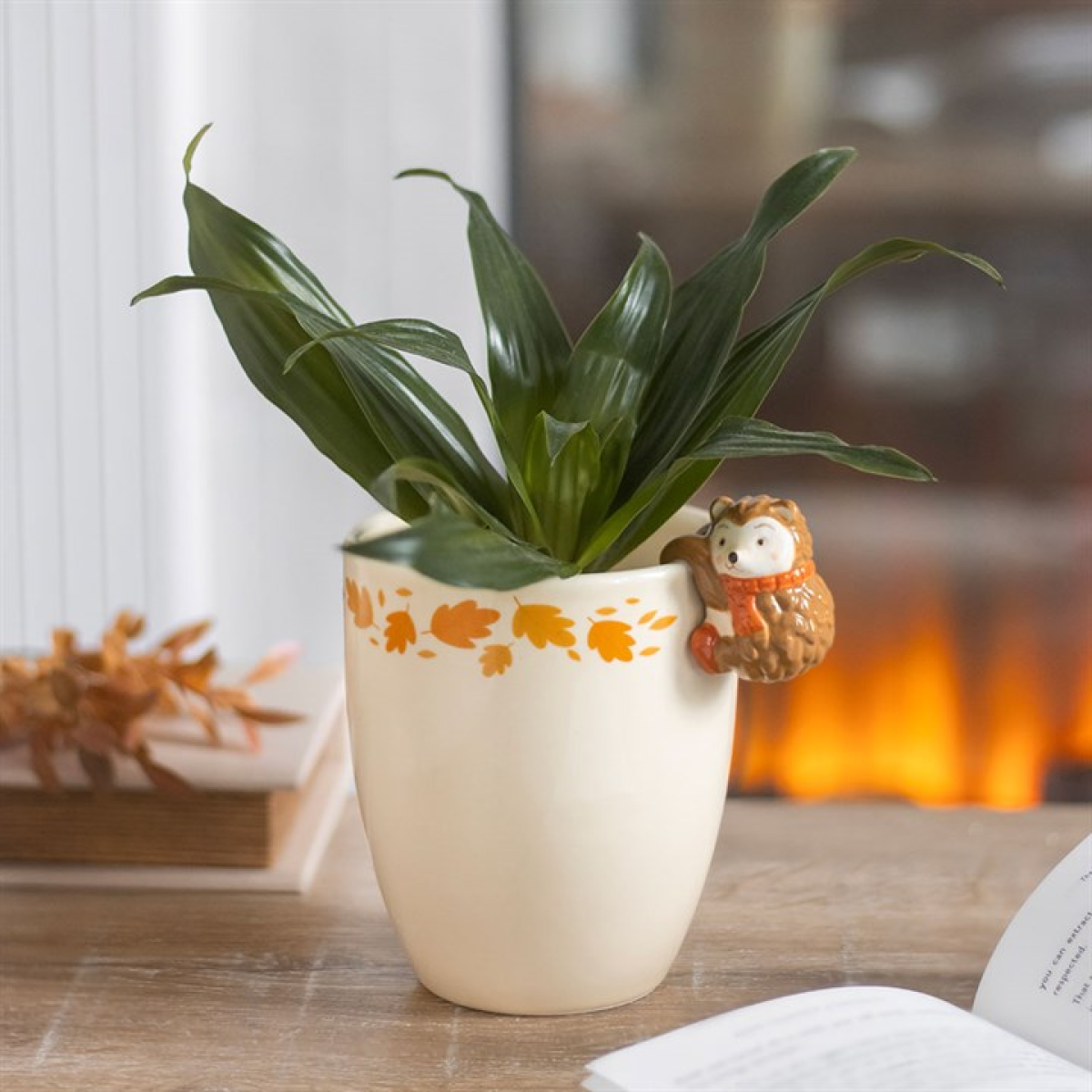 cute plant pots uk Autumn Plant Pot with Hedgehog – Eleanora Moon