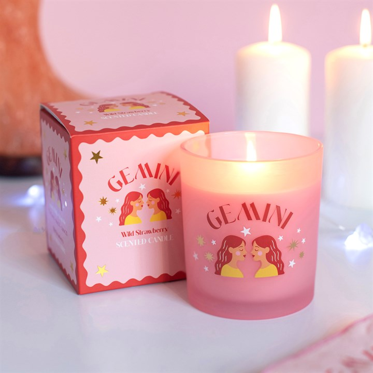 Gemini Wild Strawberry Candle - Zodiac Zest