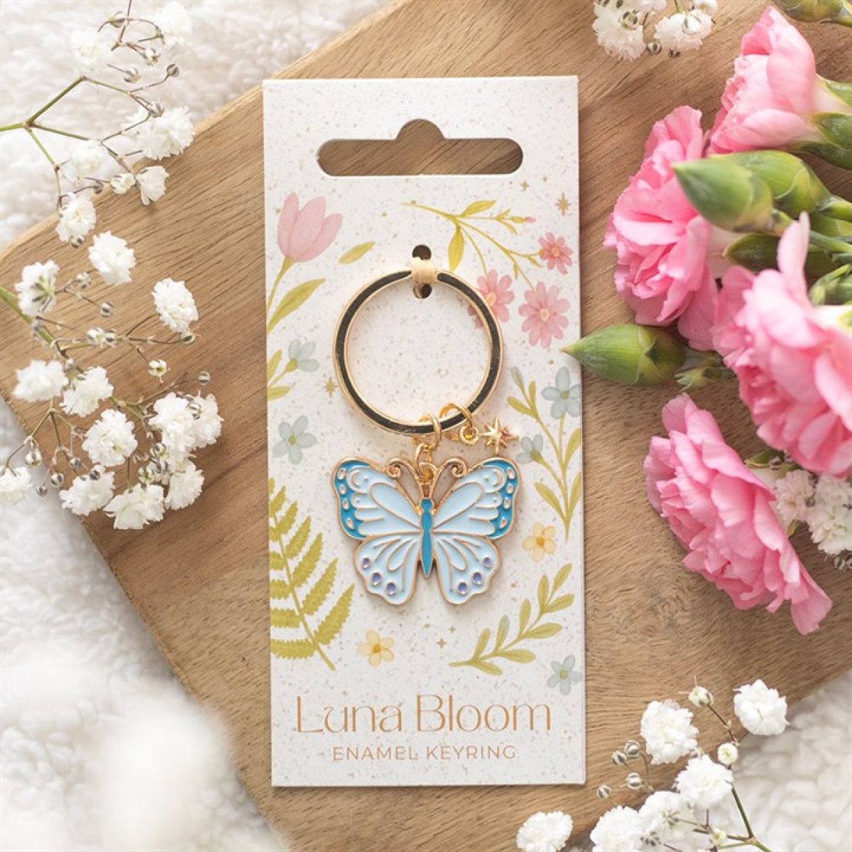 The Luna Butterfly Enamel Keyring