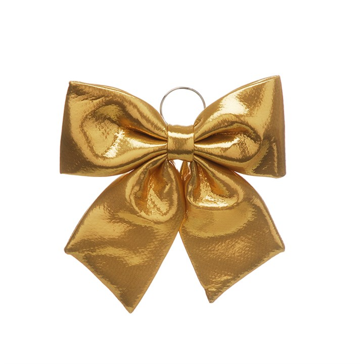Gold Metallic Fabric Bow 34cm