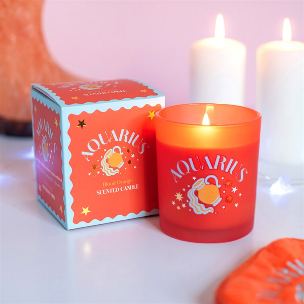 Aquarius Blood Orange Candle - Zodiac Zest