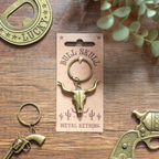 Bull Skull Keyring