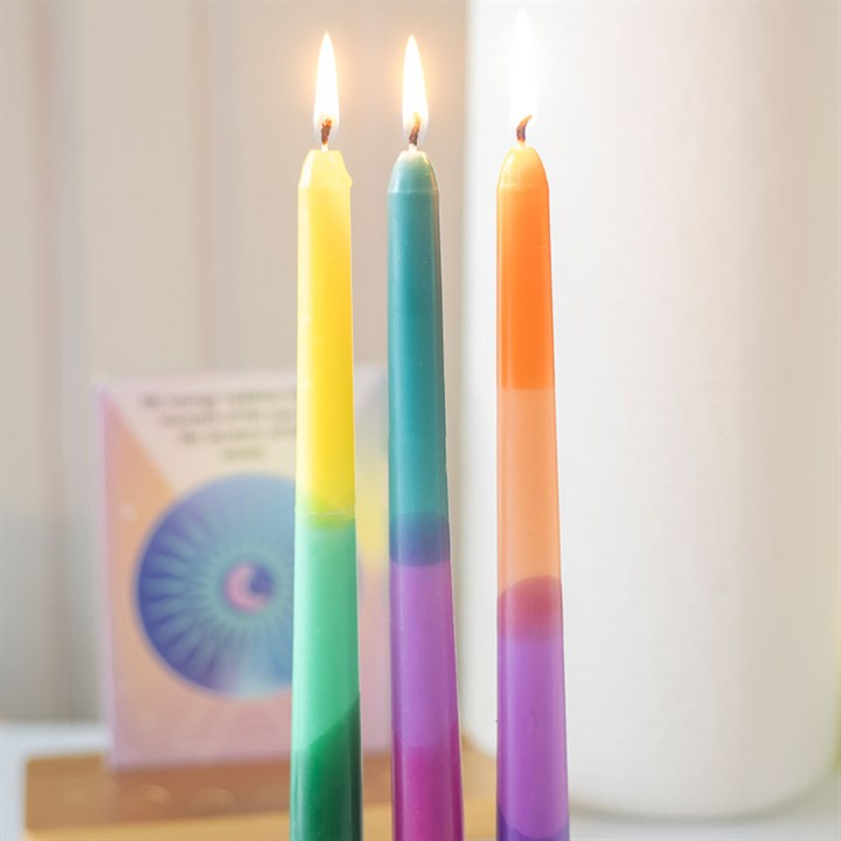 Dipped Aura Energy Taper Candles - Set of 3