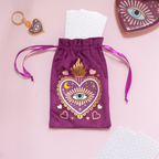 Sacred Sight Heart Velvet Drawstring Bag