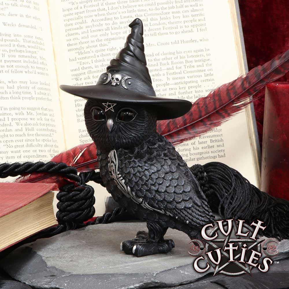 Owlocen Witch’s Hat Occult Owl Figurine