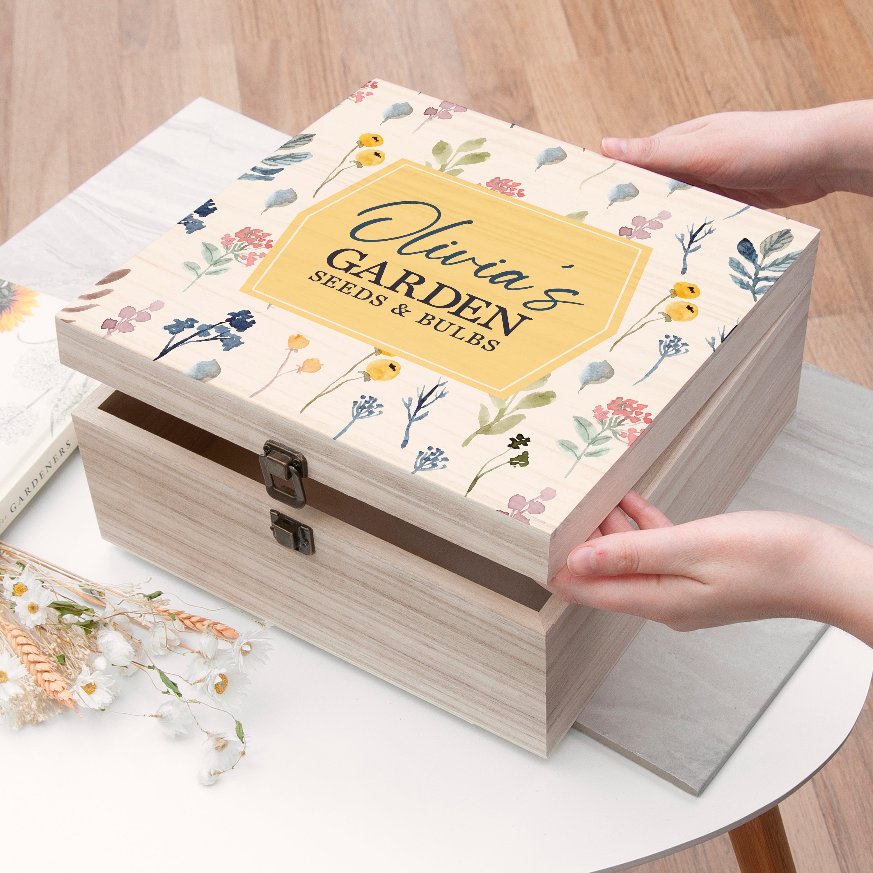 Eleanoras Personalised Botanical Garden Accessories Box Boxes & Chests