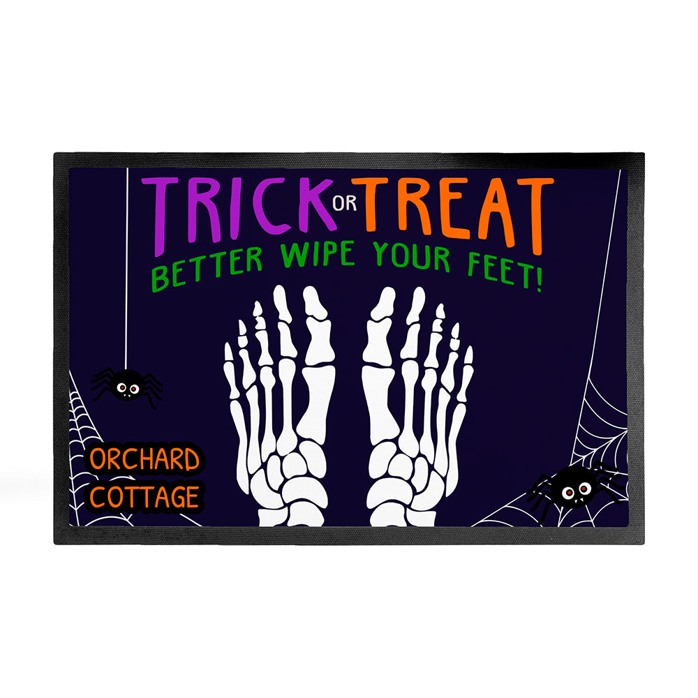 Halloween Trick or Treat Indoor Doormat | Personalised