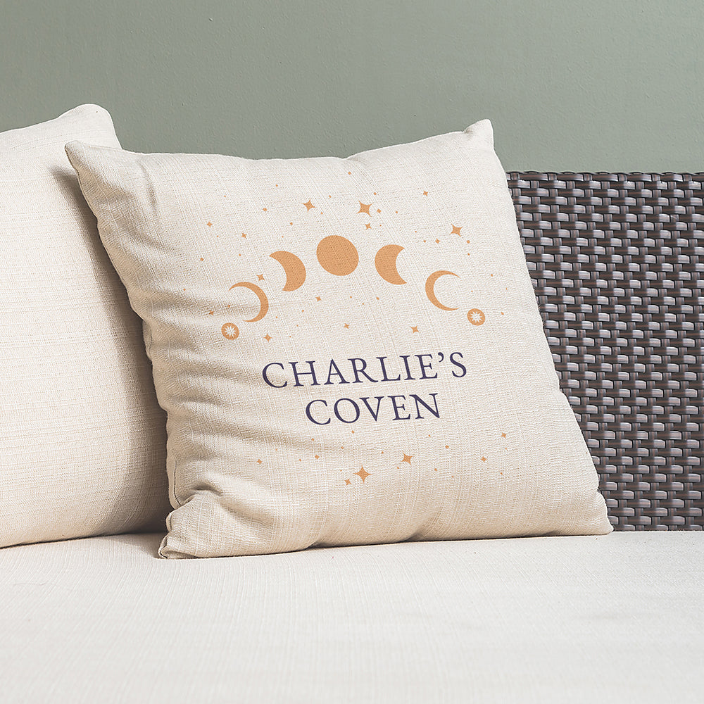 Eleanoras CELESTIAL MOON PHASE PERSONALISED CUSHION COVER Cushion Covers