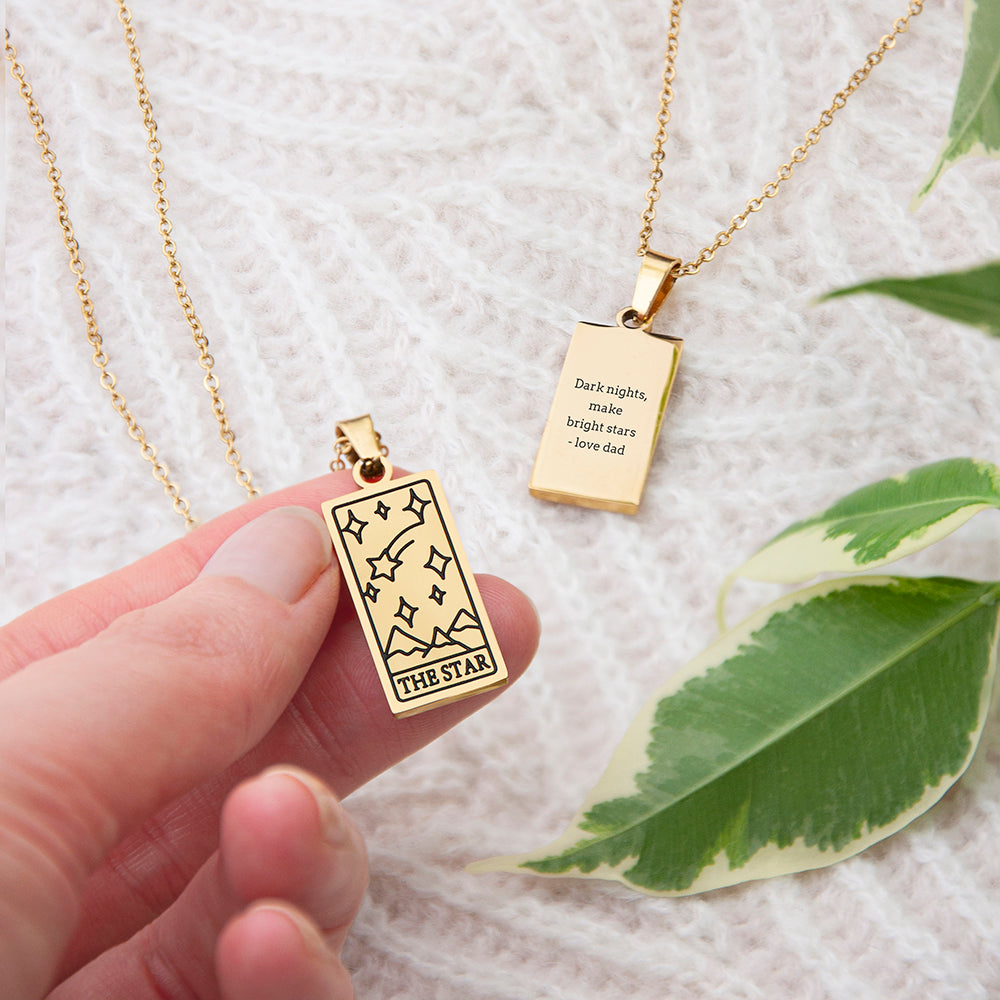 Eleanoras Personalised Star Tarot Card Necklace Necklaces