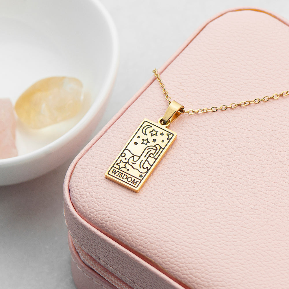 Eleanoras Personalised Wisdom Tarot Card Necklace Necklaces