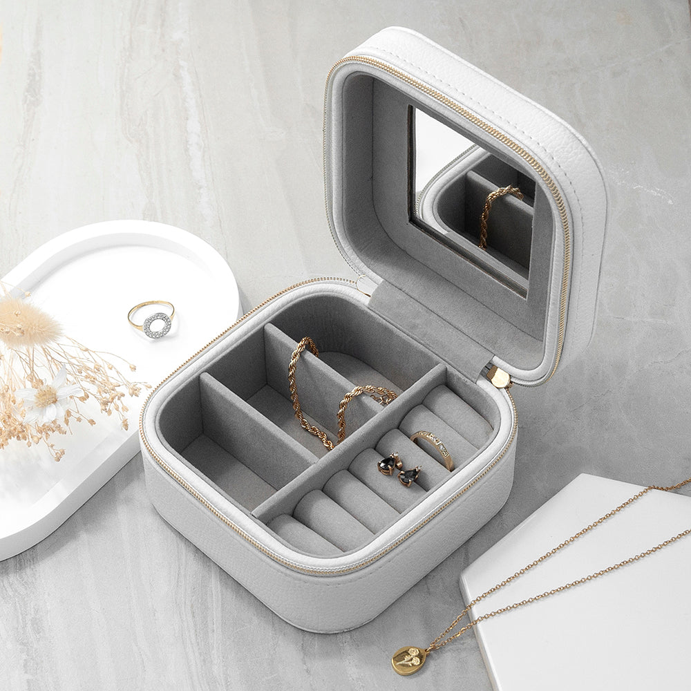 Eleanoras Customisable Sun White Travel Jewellery Case Jewellery Storage