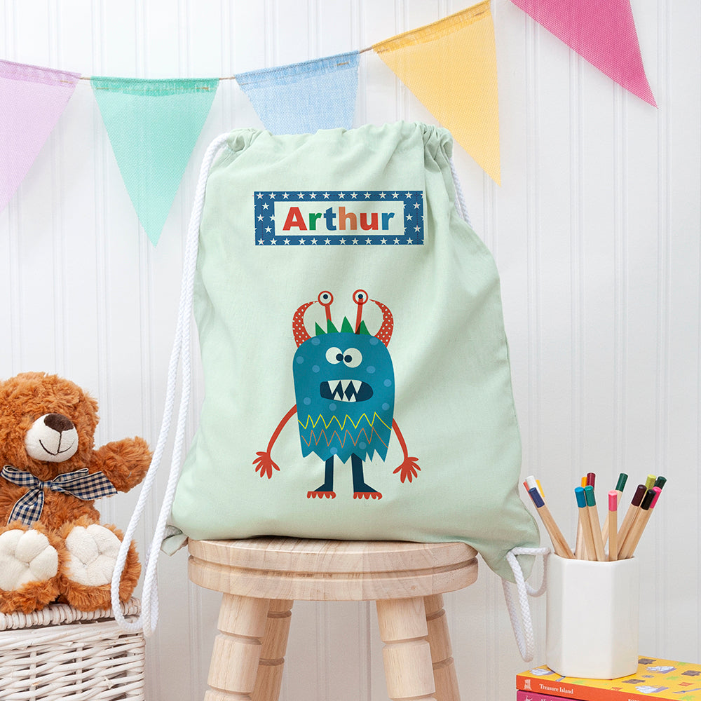 Eleanoras Personalised Little Monster PE Kit Bag PE Kit Bags