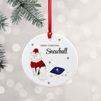 Personalised Cat Christmas Ornament - Ceramic (7.5cm)