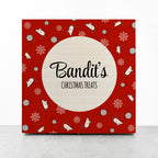 Personalised Cat Christmas Treat Box - Red (29 × 29 × 13cm)