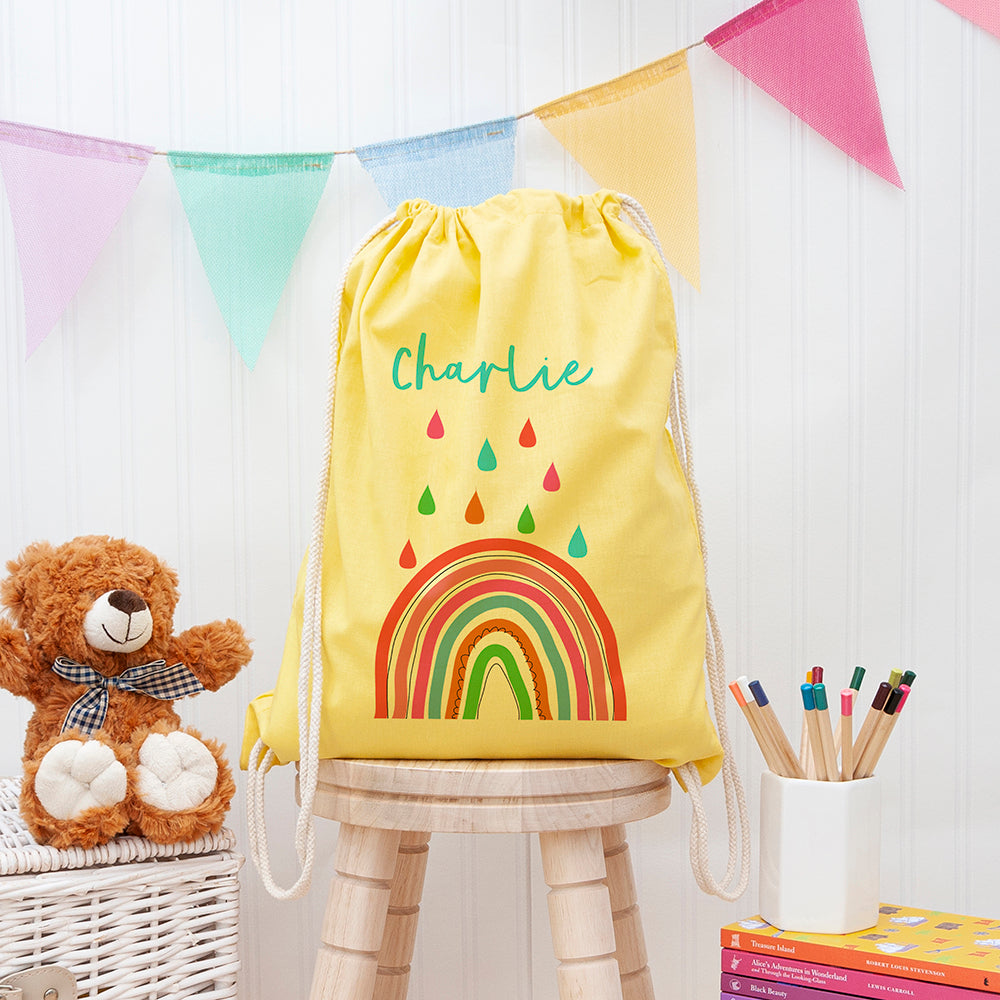 Eleanoras Personalised Rainbow PE Kit Bag PE Kit Bags
