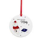 Personalised Cat Christmas Ornament - Ceramic (7.5cm)