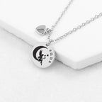 Eleanoras Personalised Fairy Matte Heart & Disc Necklace 