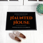Haunted House Indoor Doormat | Personalised