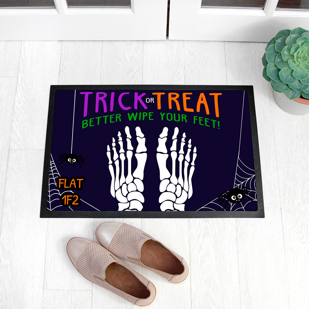 Halloween Trick or Treat Indoor Doormat | Personalised
