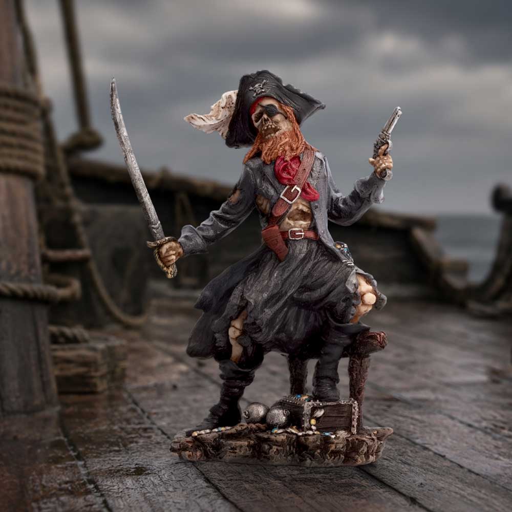 Phantom Pirate King Skeletal Pirate Figurine