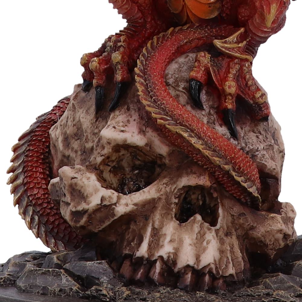 The Ember King Red Dragon & Skull Figurine | 37.6cm