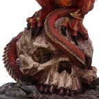 The Ember King Red Dragon & Skull Figurine | 37.6cm