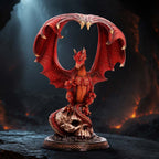 The Ember King Red Dragon & Skull Figurine | 37.6cm