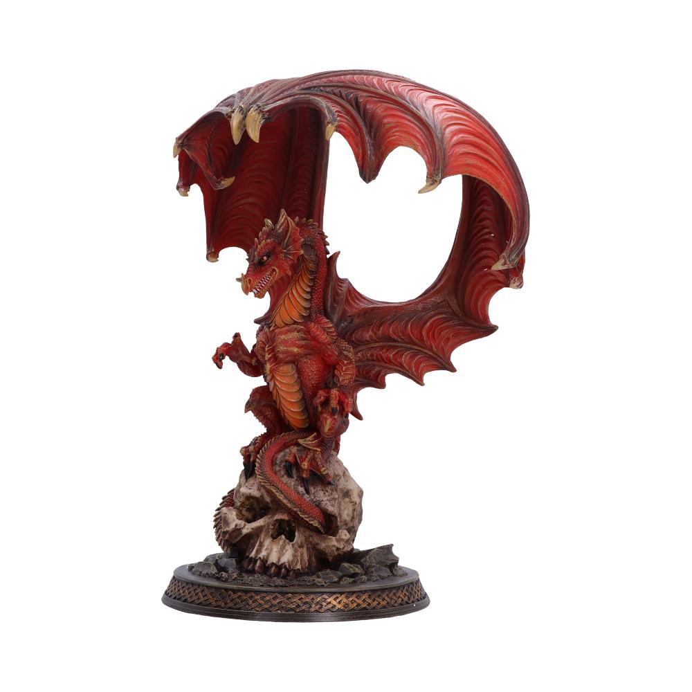 The Ember King Red Dragon & Skull Figurine | 37.6cm