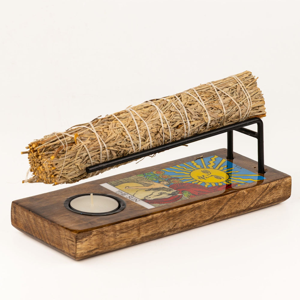 The Sun Large Enamelled Sage Stick Burner