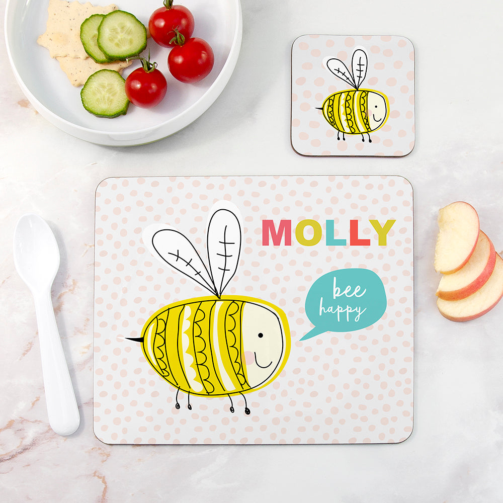 Bee Happy Placemat Set | Personalised