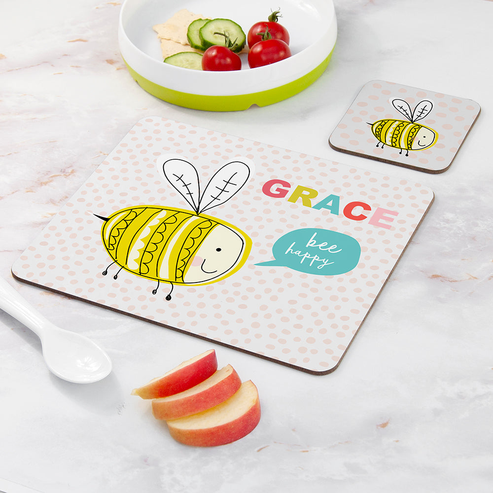 Bee Happy Placemat Set | Personalised