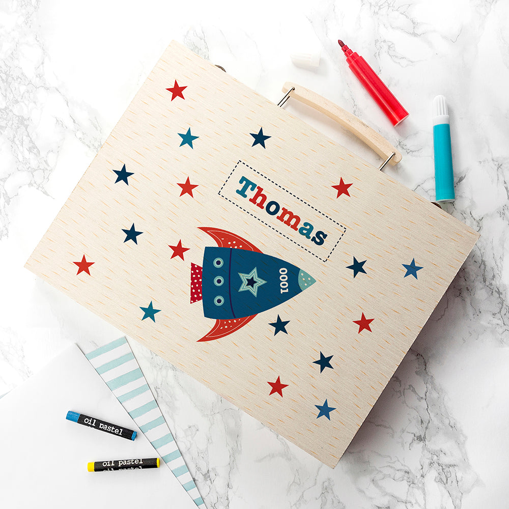 Eleanoras Personalised Space Rocket Colouring Set Art & Craft Sets
