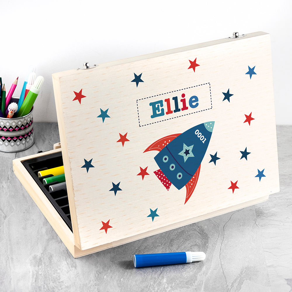 Space Rocket Colouring Set | Personalised