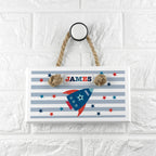 Rocket White Door Sign
