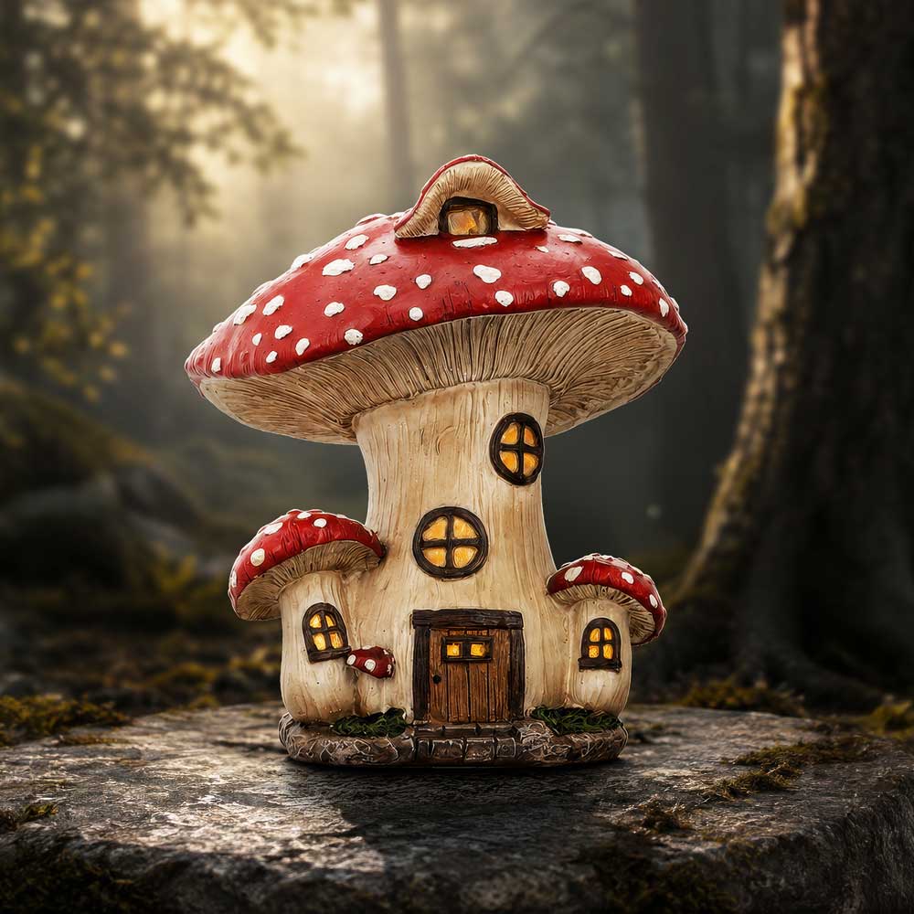 Toadstool Cottage Mushroom Figurine