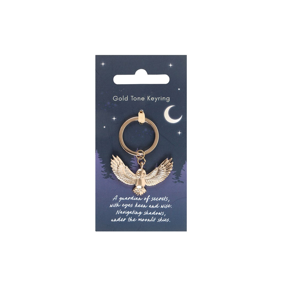 Eleanoras Night Owl Metal Keyring Keyrings