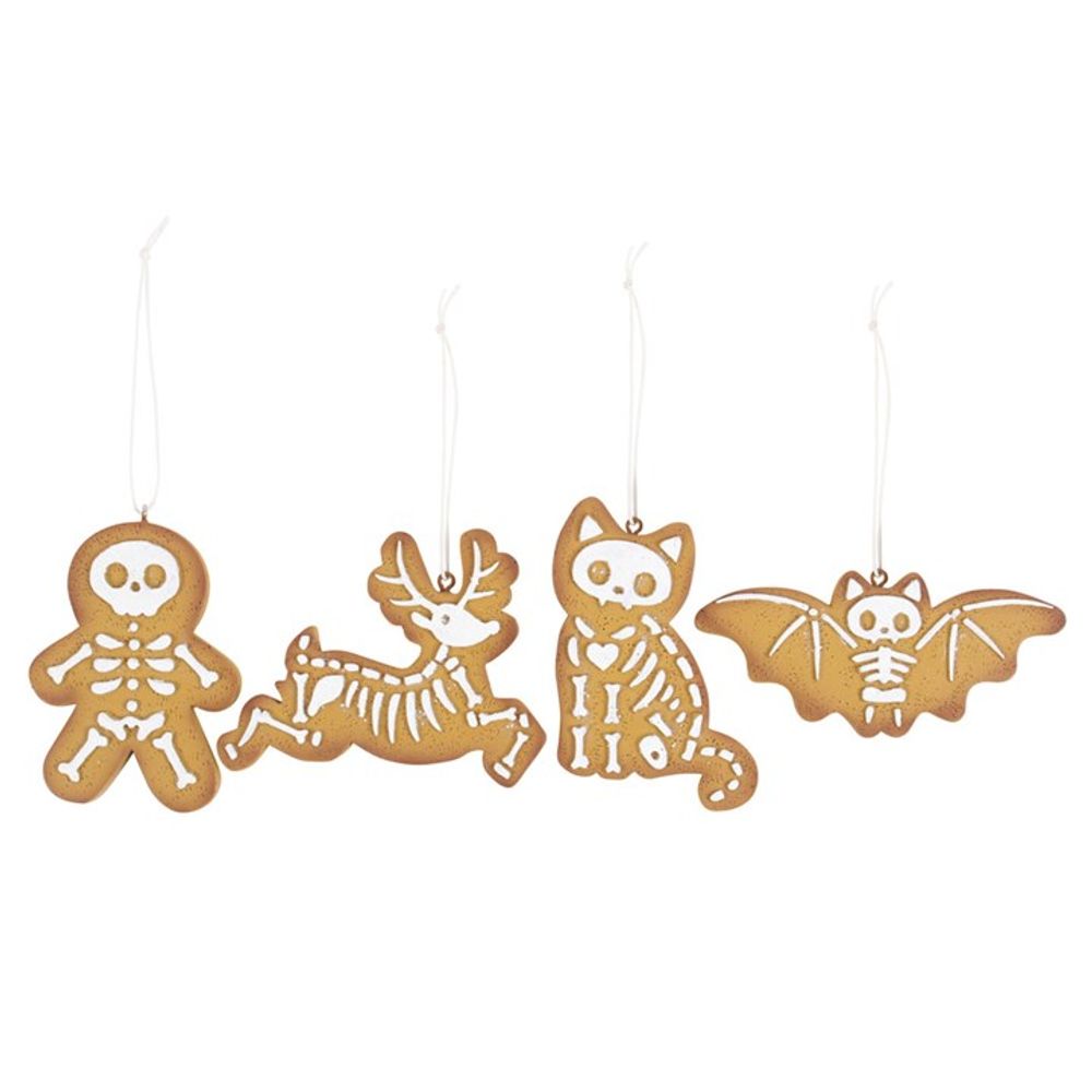 Eleanoras Creepy Skeleton Cookie Ornaments Set Of 4 