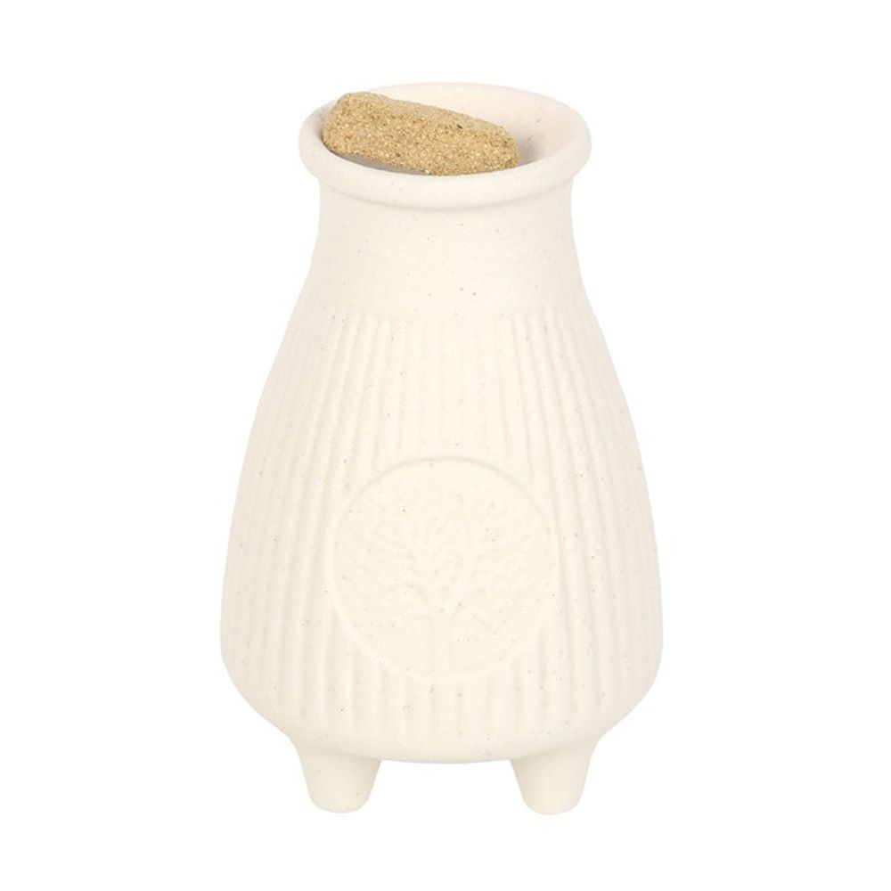 Eleanoras Cream Ribbed Palo Santo Brick Burner 
